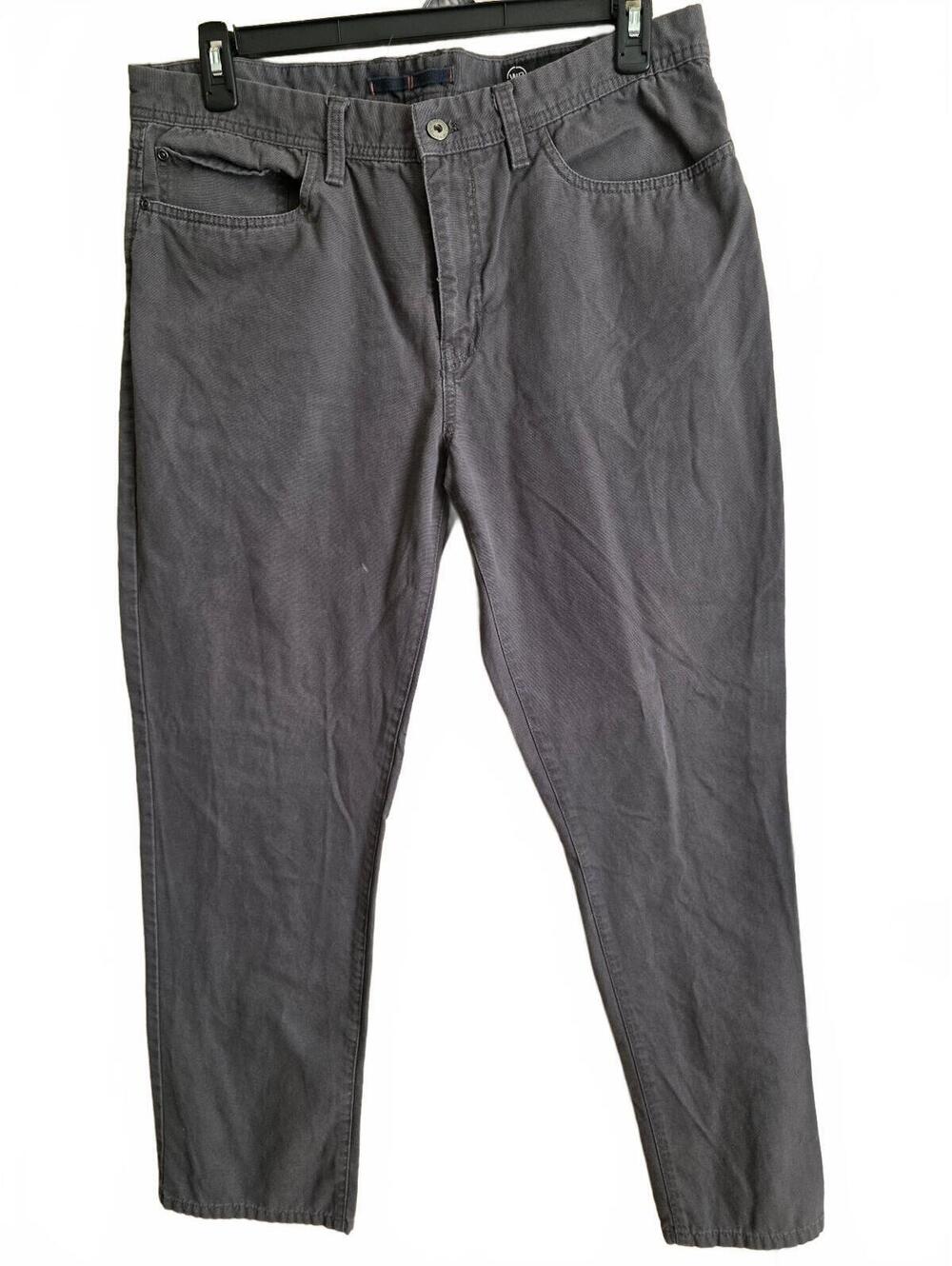 Weatherproof Gray Casual Pants with Front and Back Pockets 36x32